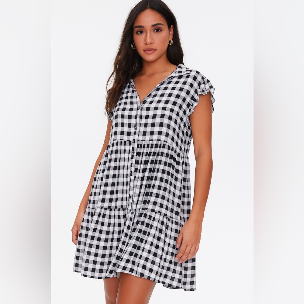 A.U.W Gorgeous Black Gingham Dress 2x